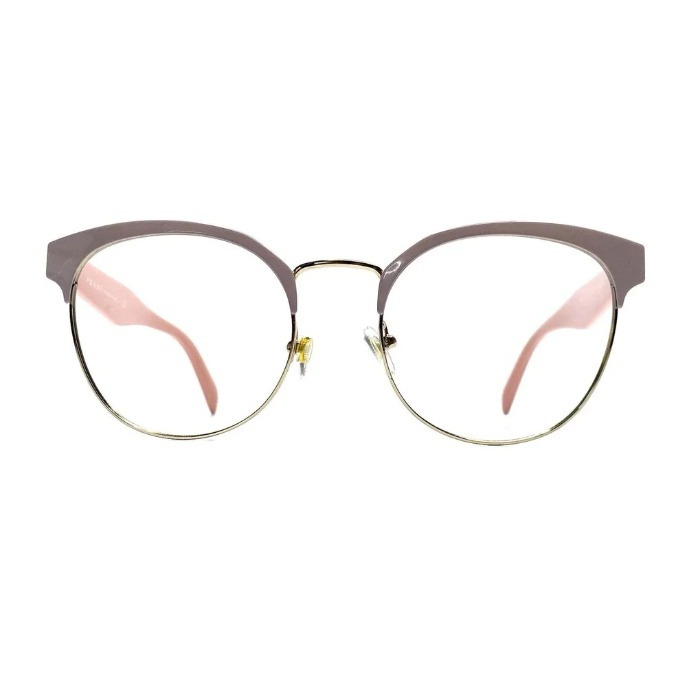 New Prada Pink Lilac Gold Cat Eye Oval Retro Glasses Italy SPR61T 54 19 140